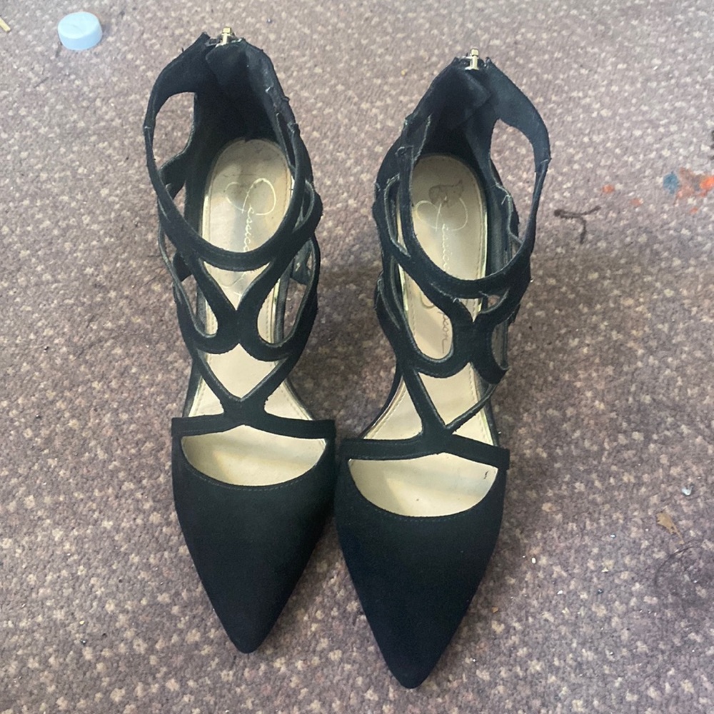 Black Jessica Simpsons high heels